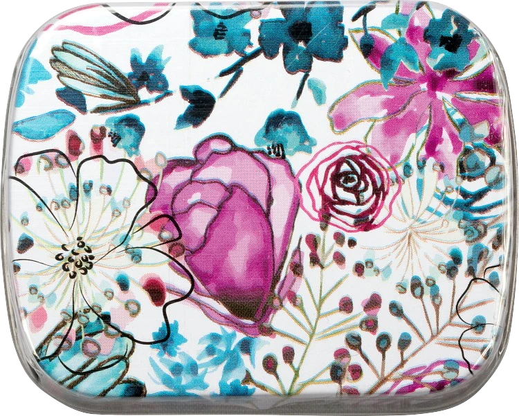 Hjärtats pillerburk blommotiv - Dosett & pillerask