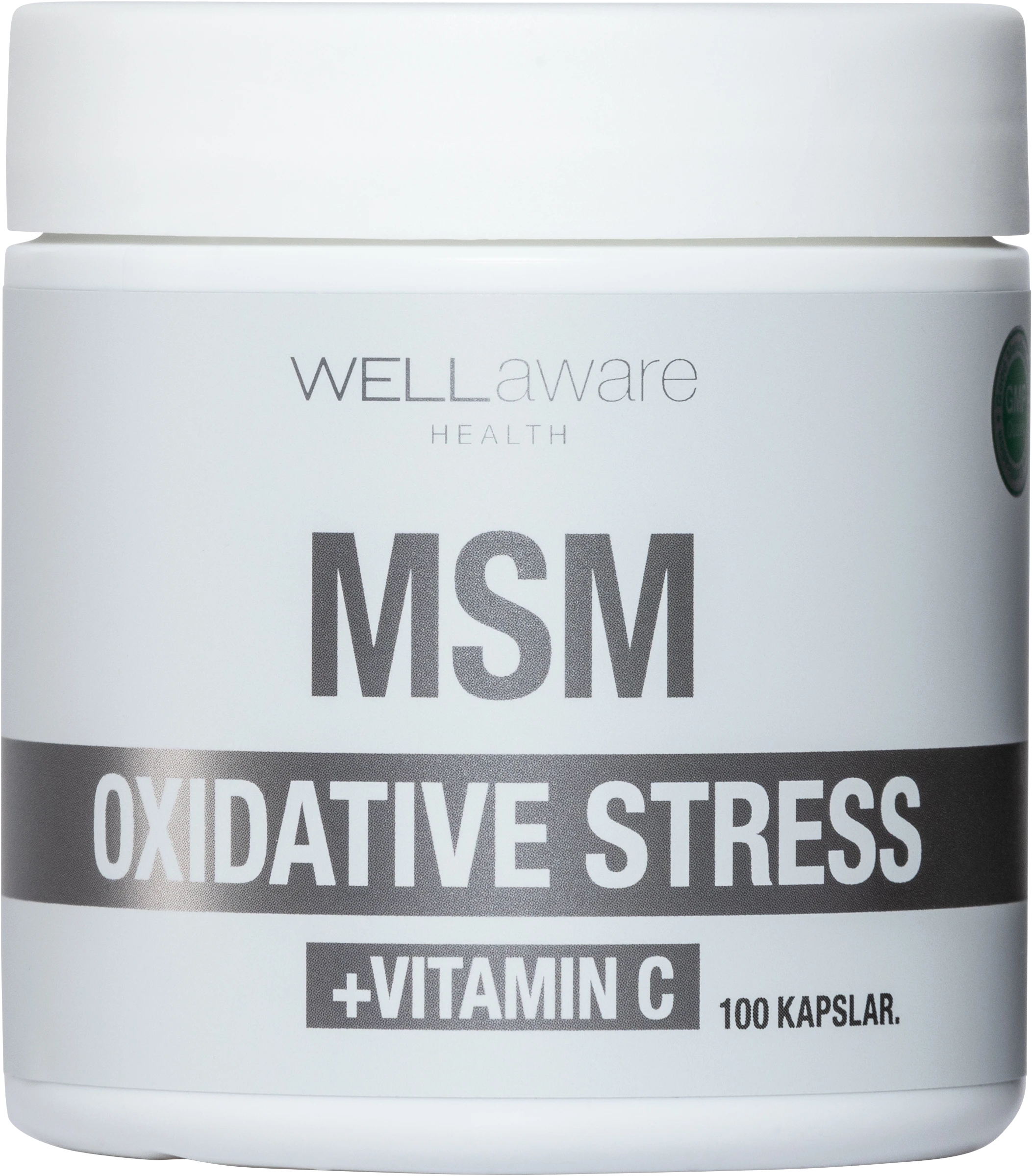 WellAware Health MSM + Vitamin C 100 kapslar - C-vitamin