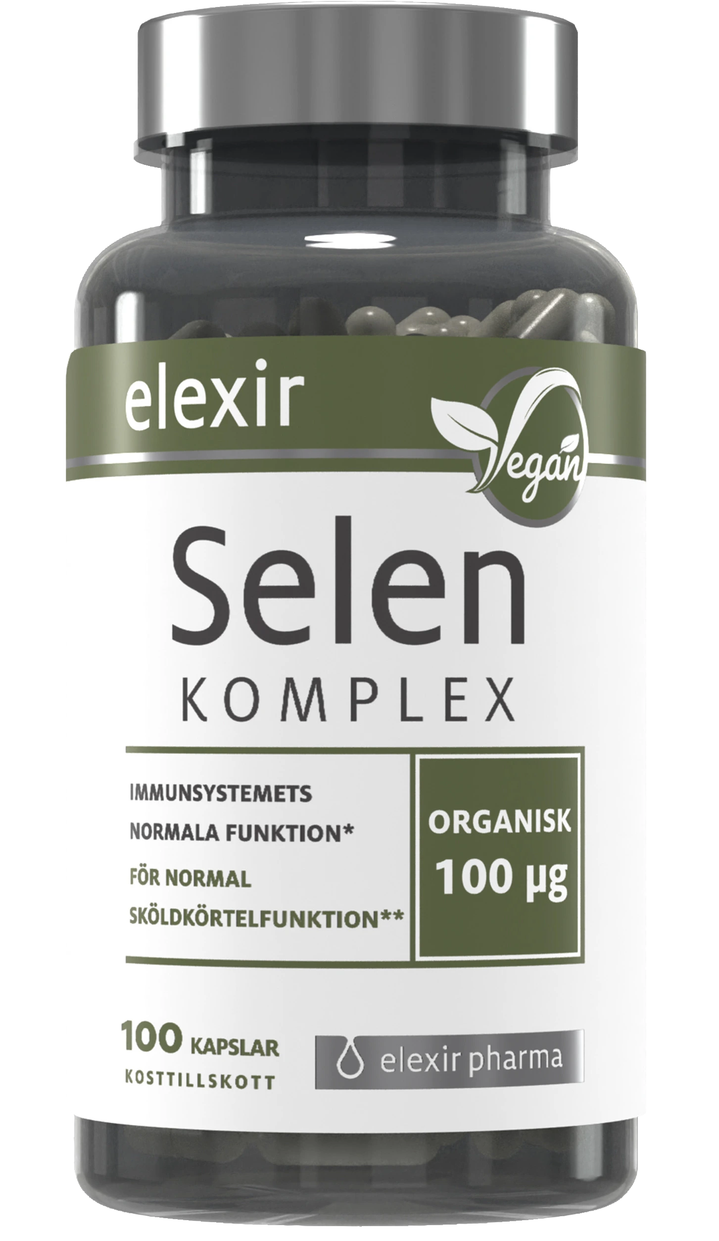 Elexir Organiskt Selen Komplex 100 kapslar - Selen