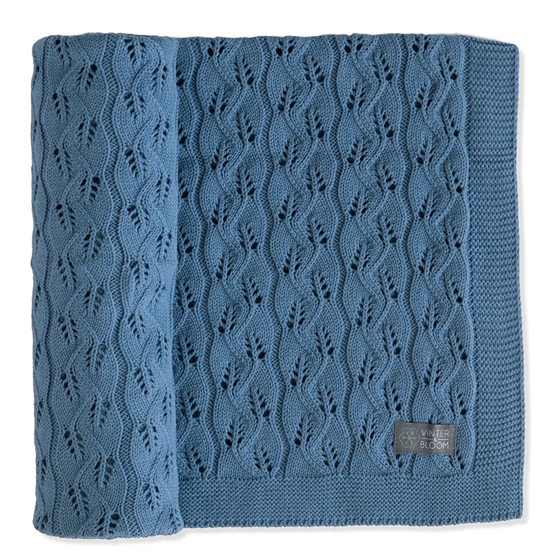 Vinter & Bloom Filt Moment EKO Denim Blue - Babyfiltar