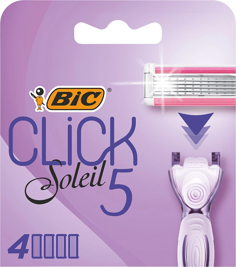 BIC Soleil Click 5 rakbladsrefill 4 st - Rakhyvlar dam