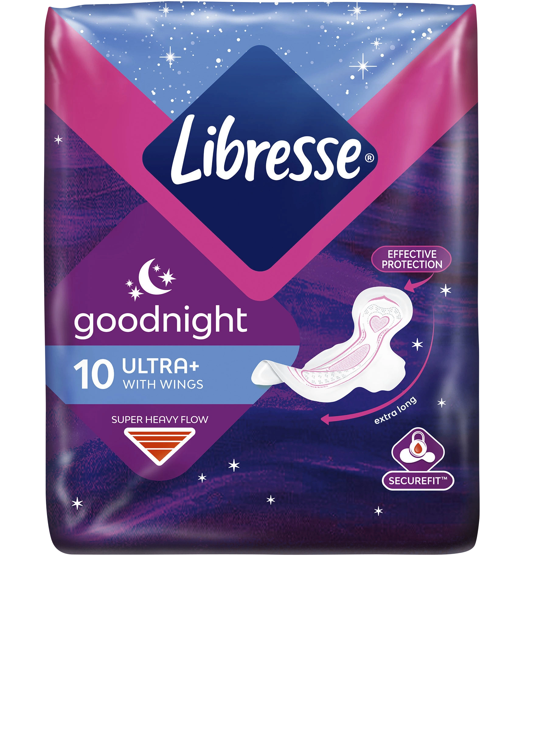 Libresse Ultra Thin Goodnight Wings 10 st - Libresse bindor