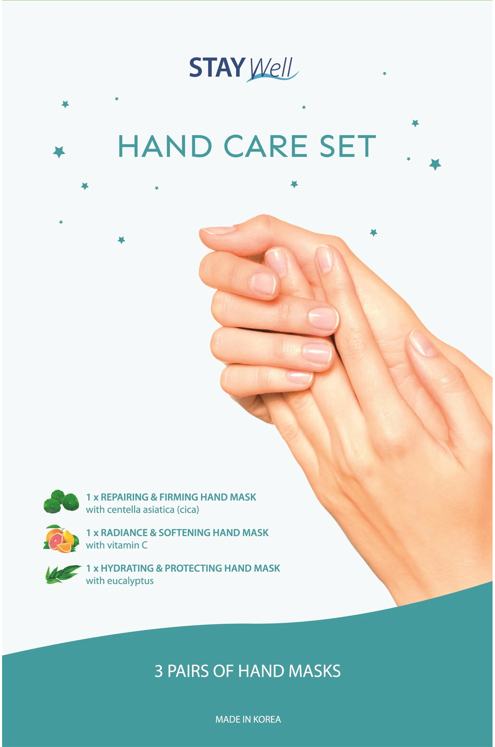 Stay Well Hand Care 3 Masks - Handmask