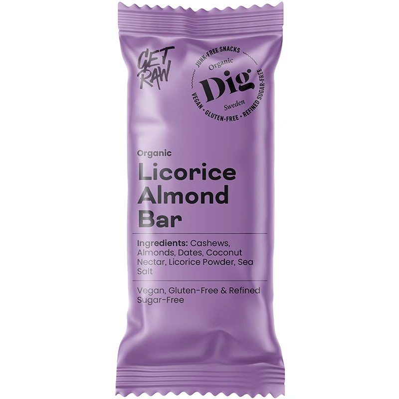 Dig Licorice & Almond Bar 42 g - Energibars