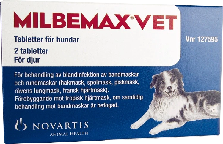 Milbemax vet. för hund tablett 2 st - Bandmask hund