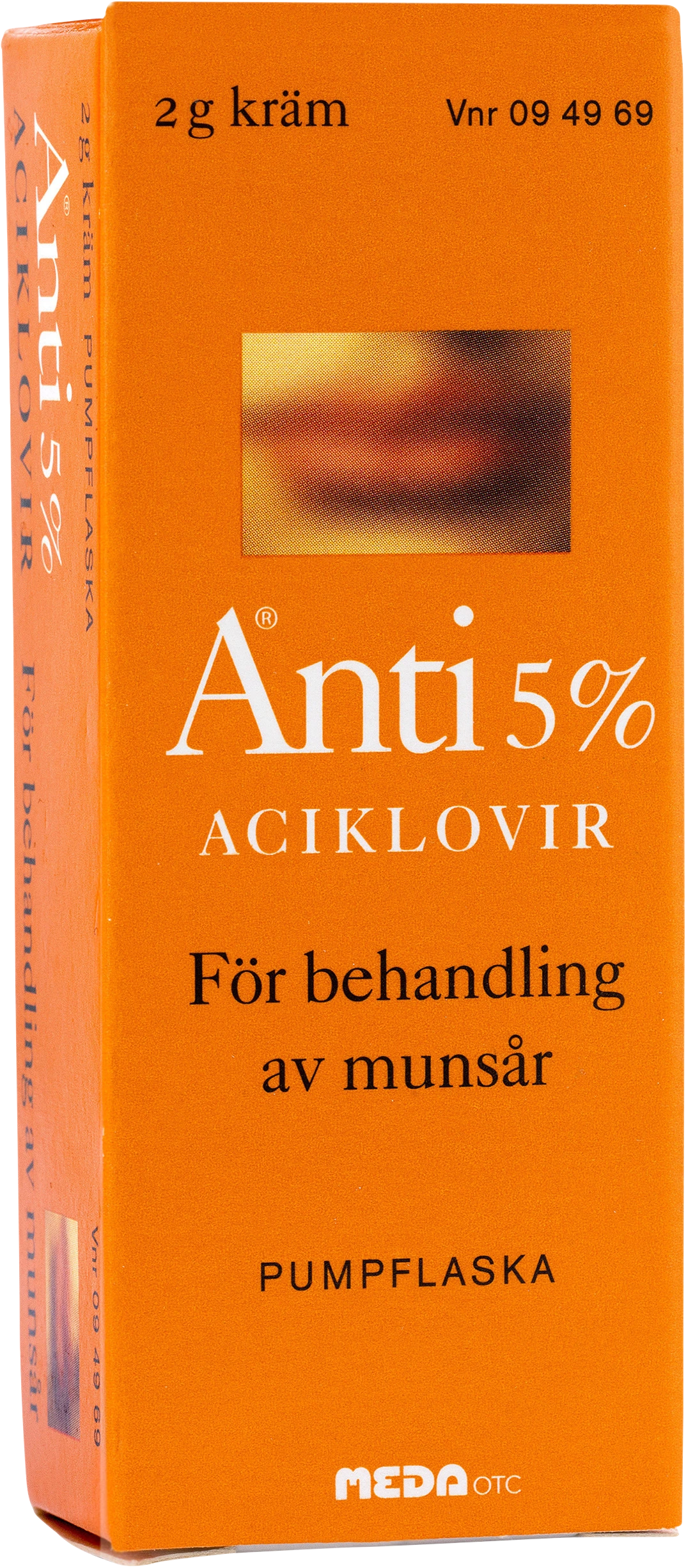 Anti kräm 5% pumpflaska 5% 2 g - Munsår