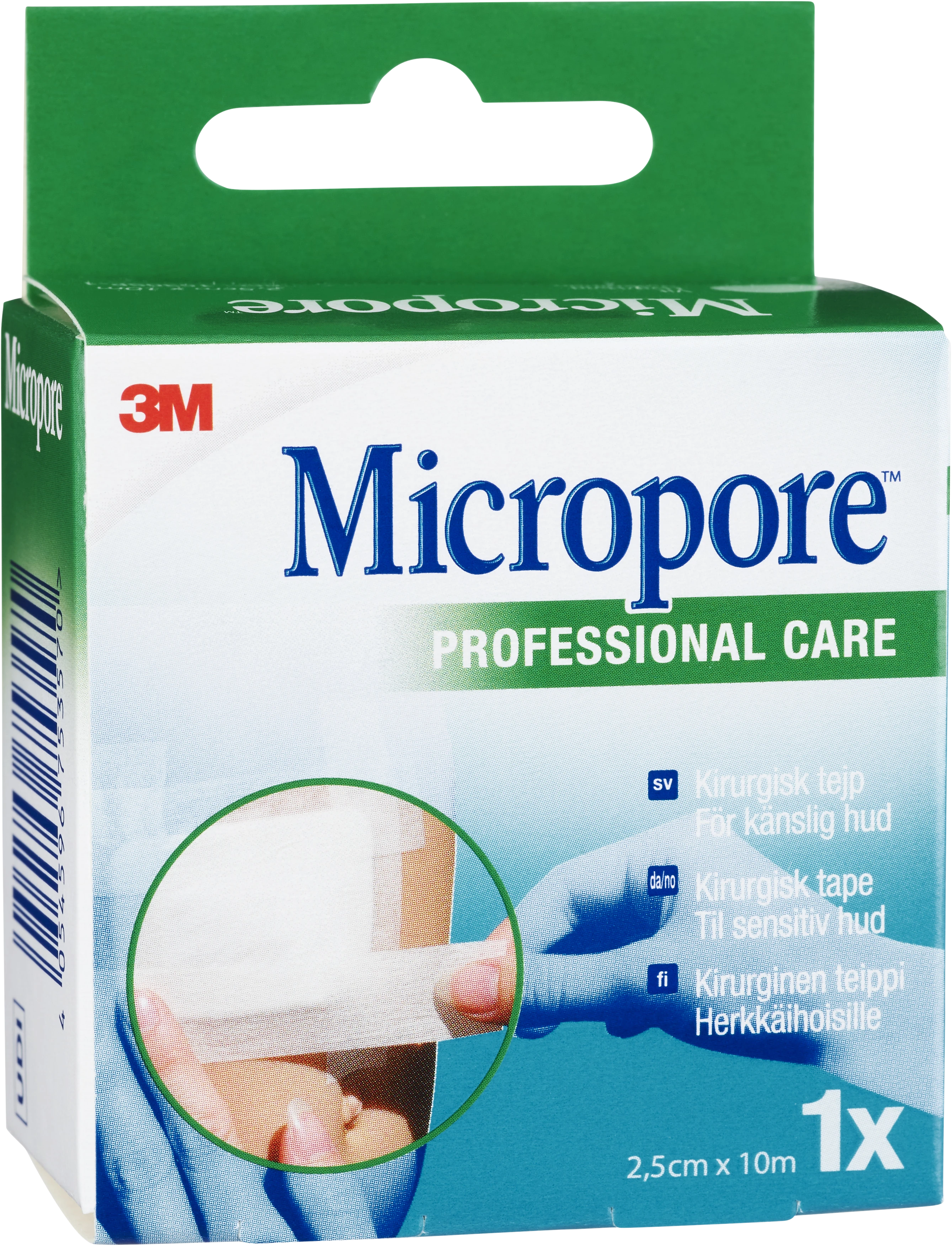 Micropore kirurgtejp vit refill 10 m x 2,5 cm 1 st - Kirurgtejp
