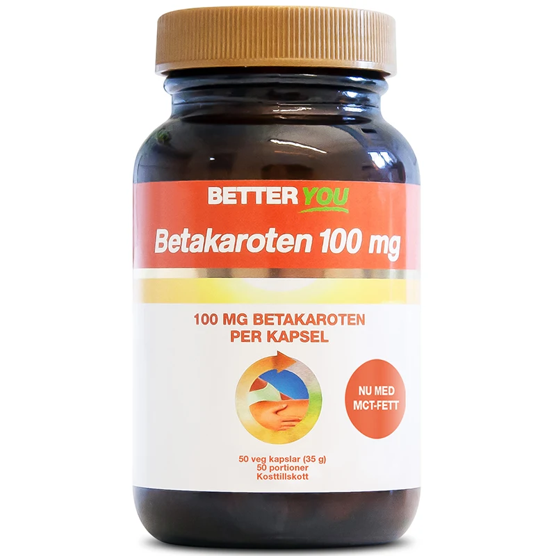 Better You Betakaroten 100 mg 50 kapslar - Betakaroten