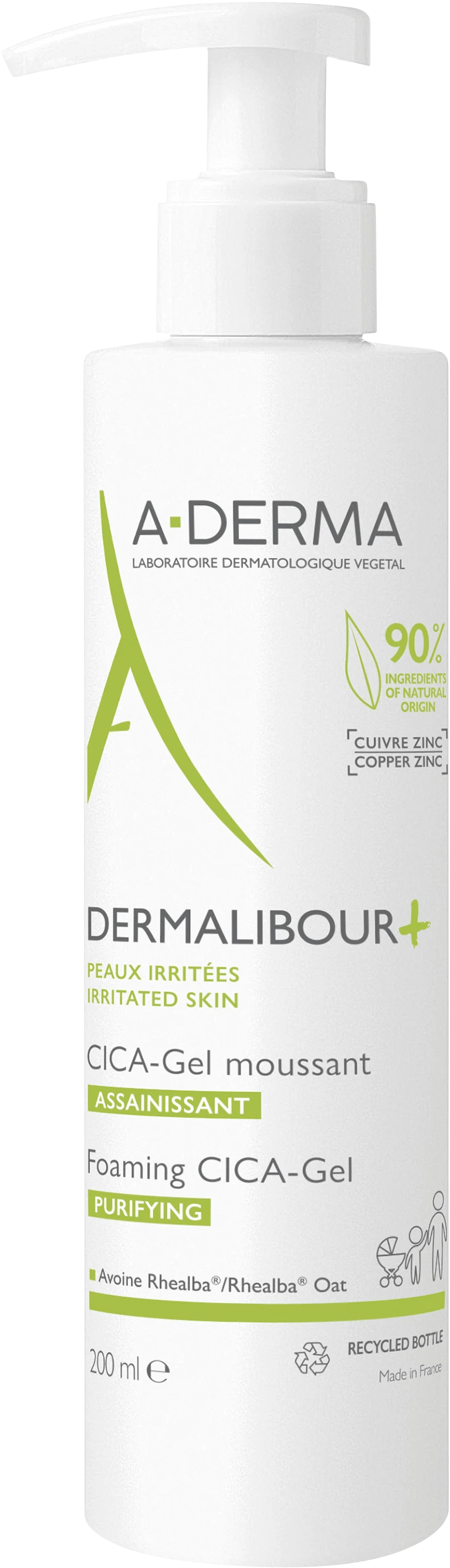 A-Derma Dermalibour+ Cica Foaming Gel 200 ml - Ansiktsrengöring
