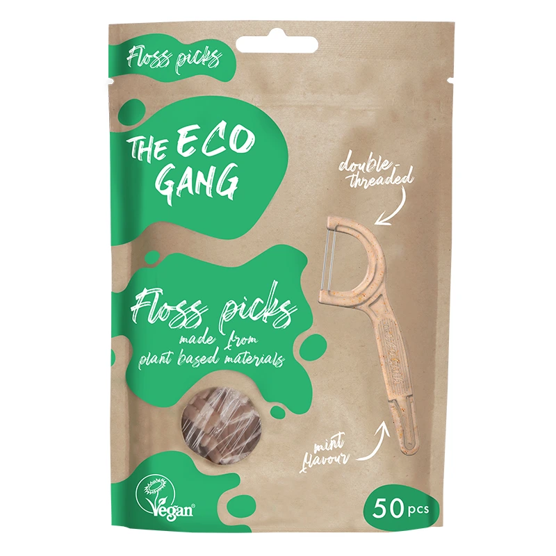 The Eco Gang Floss Picks Normal 50 st - Tandtråd