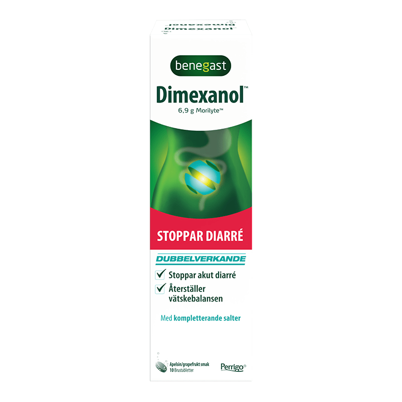 Dimexanol Brustablett 10 st - Diarré & magsjuka hos barn