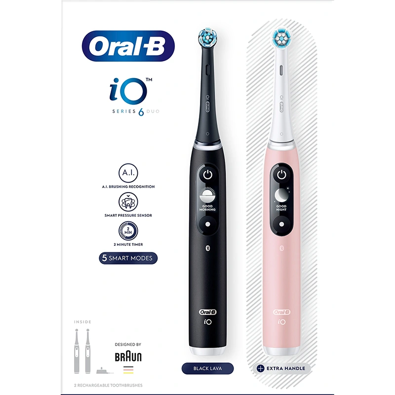 Oral-B iO6 Duo Svart/Rosé - Eltandborstar