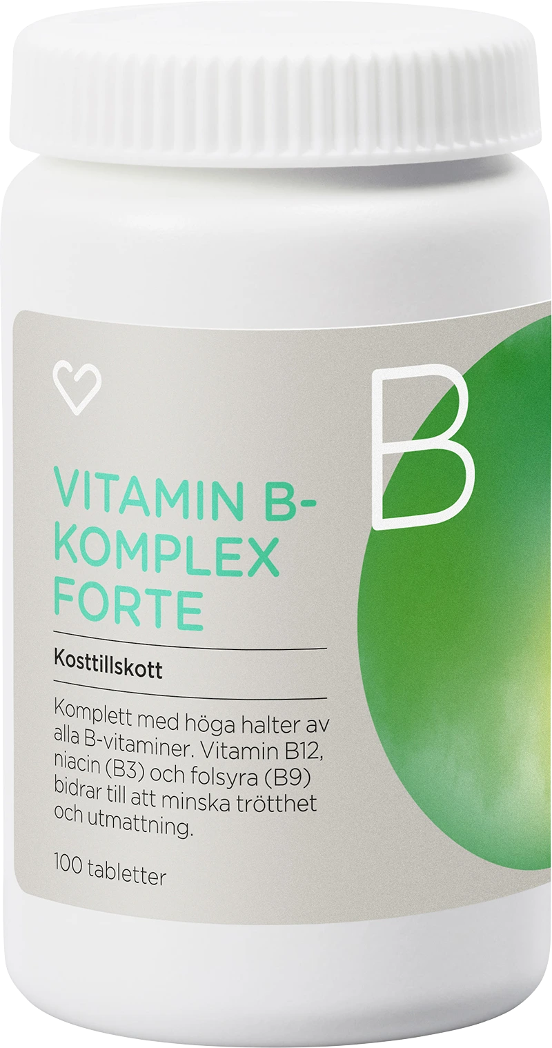 Hjärtats Vitamin B-komplex Forte Tablett 100 st - B-vitamin