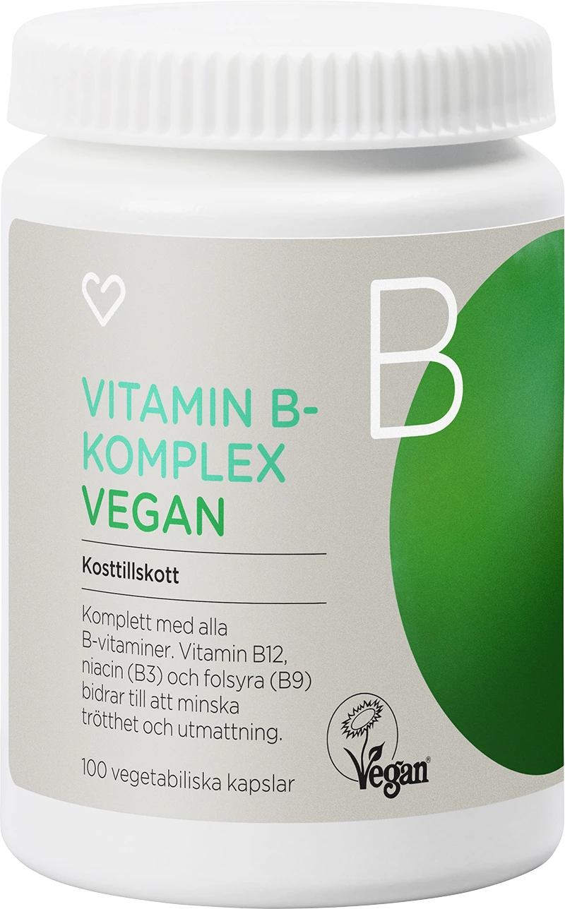 Hjärtats Vitamin B-komplex Vegan Kapsel 100 st