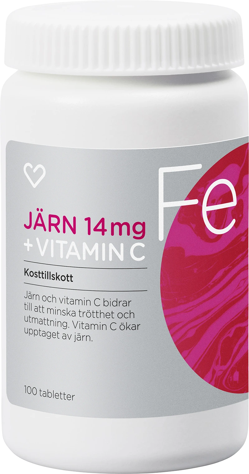 Hjärtats Järn + Vitamin C Tablett 100 st - Järn