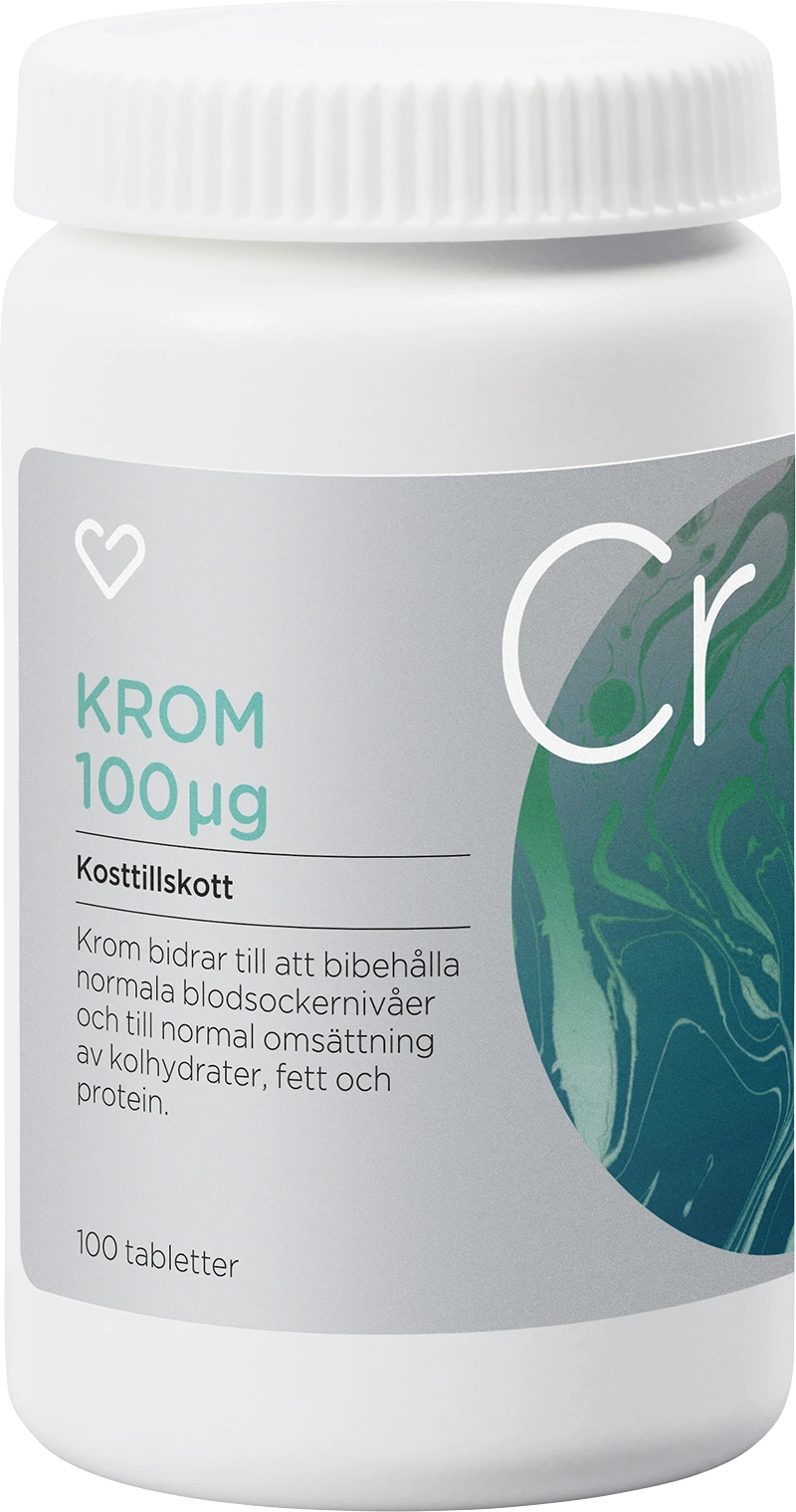 Hjärtats Krom Tablett 100 st - Krom