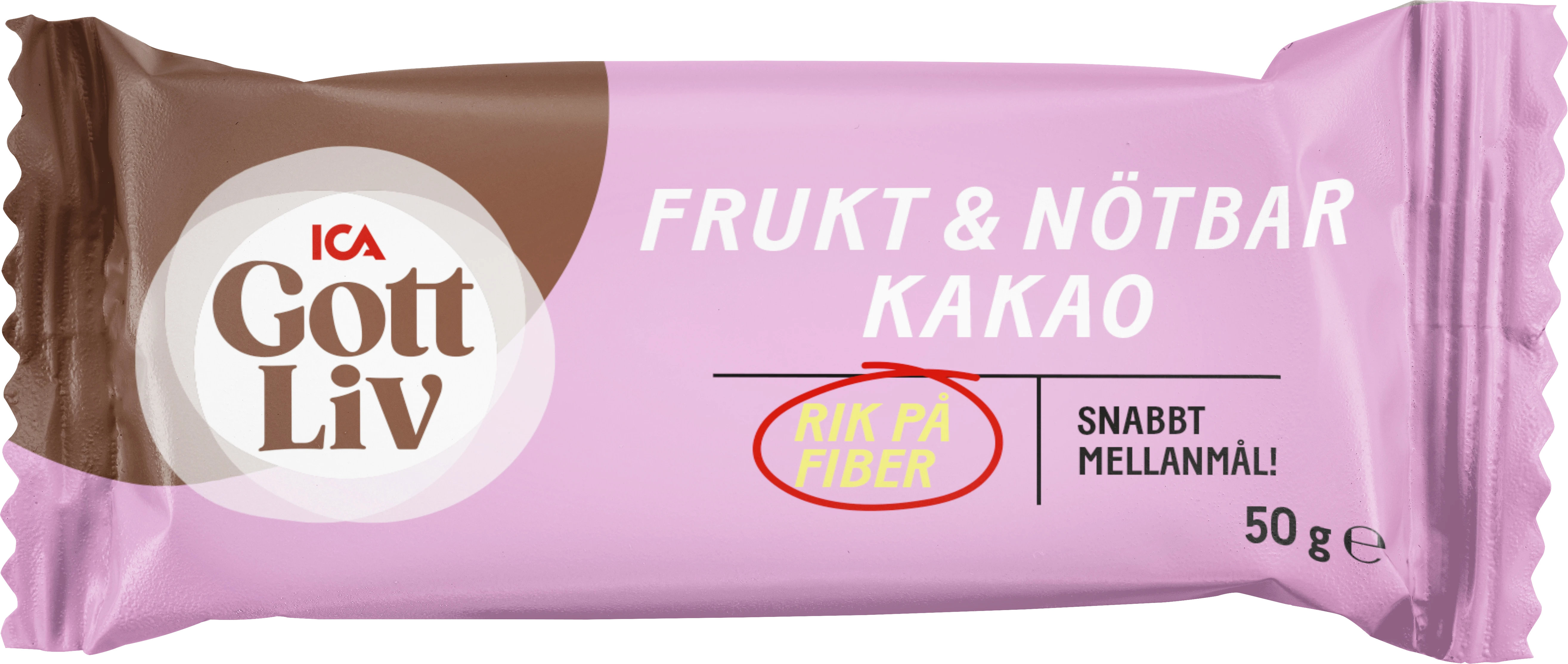 ICA Gott Liv Frukt- & Nötbar Kakao 50 g - Choklad & godis