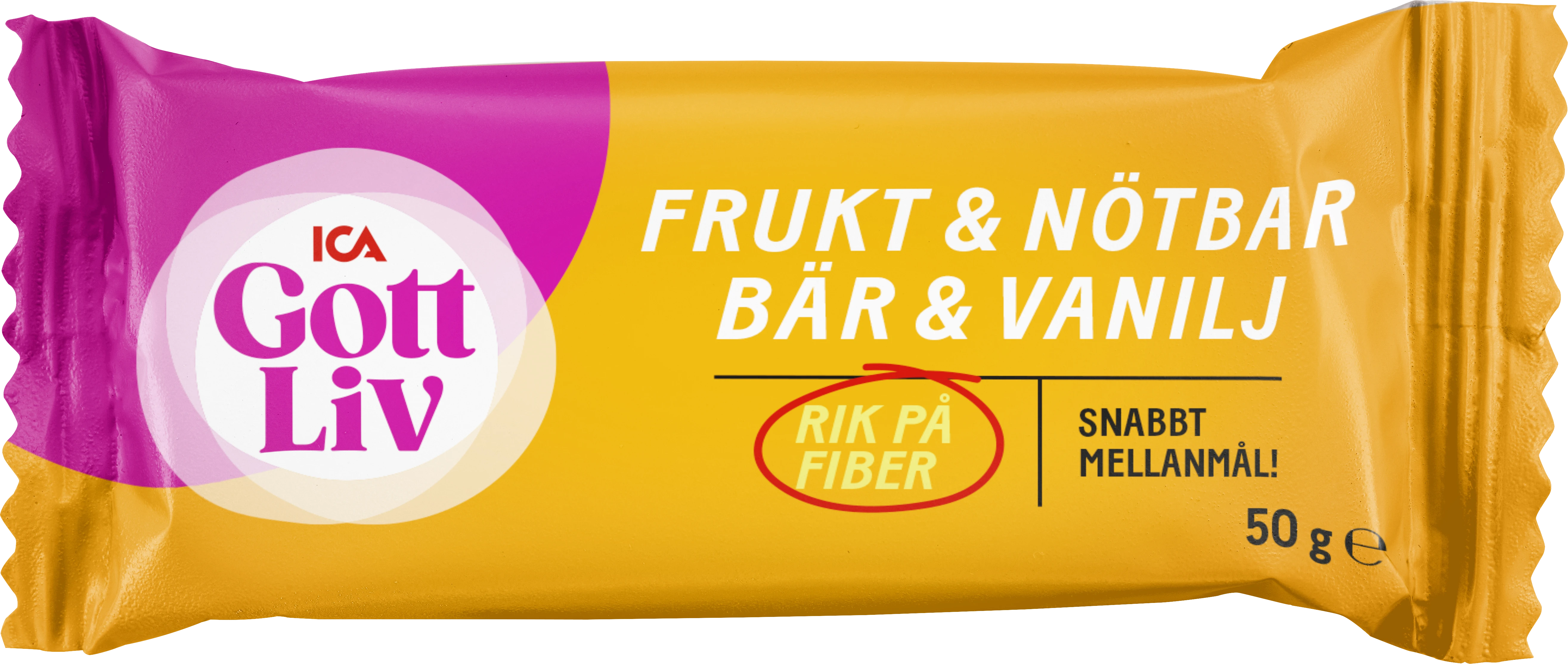 ICA Gott Liv Frukt & Nötbar Bär & Vanilj 50 g - Choklad & godis