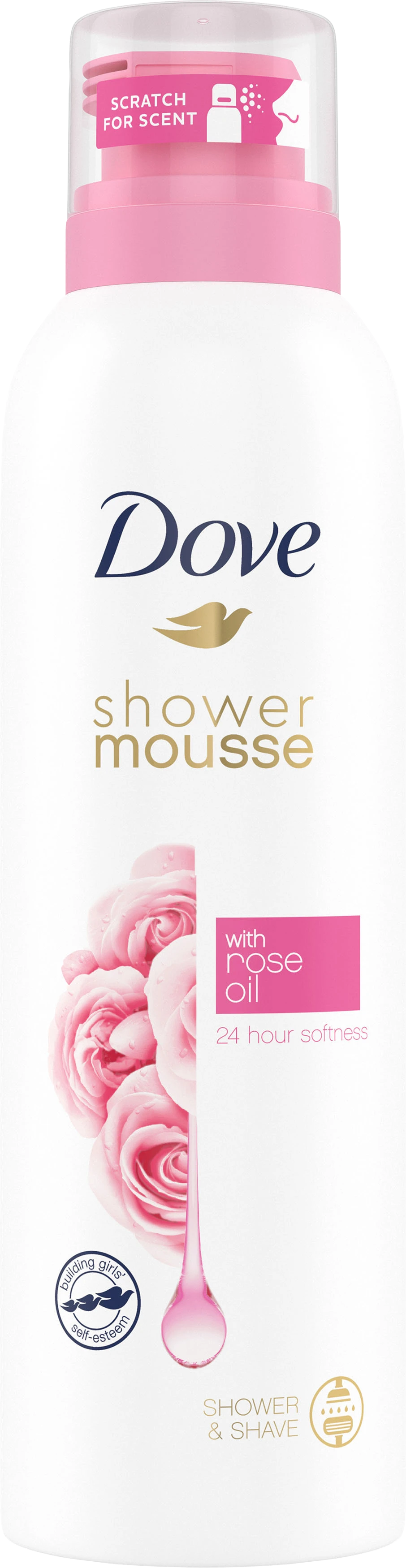 Dove Shower Mousse Rose Oil 200 ml - Dove duschkräm