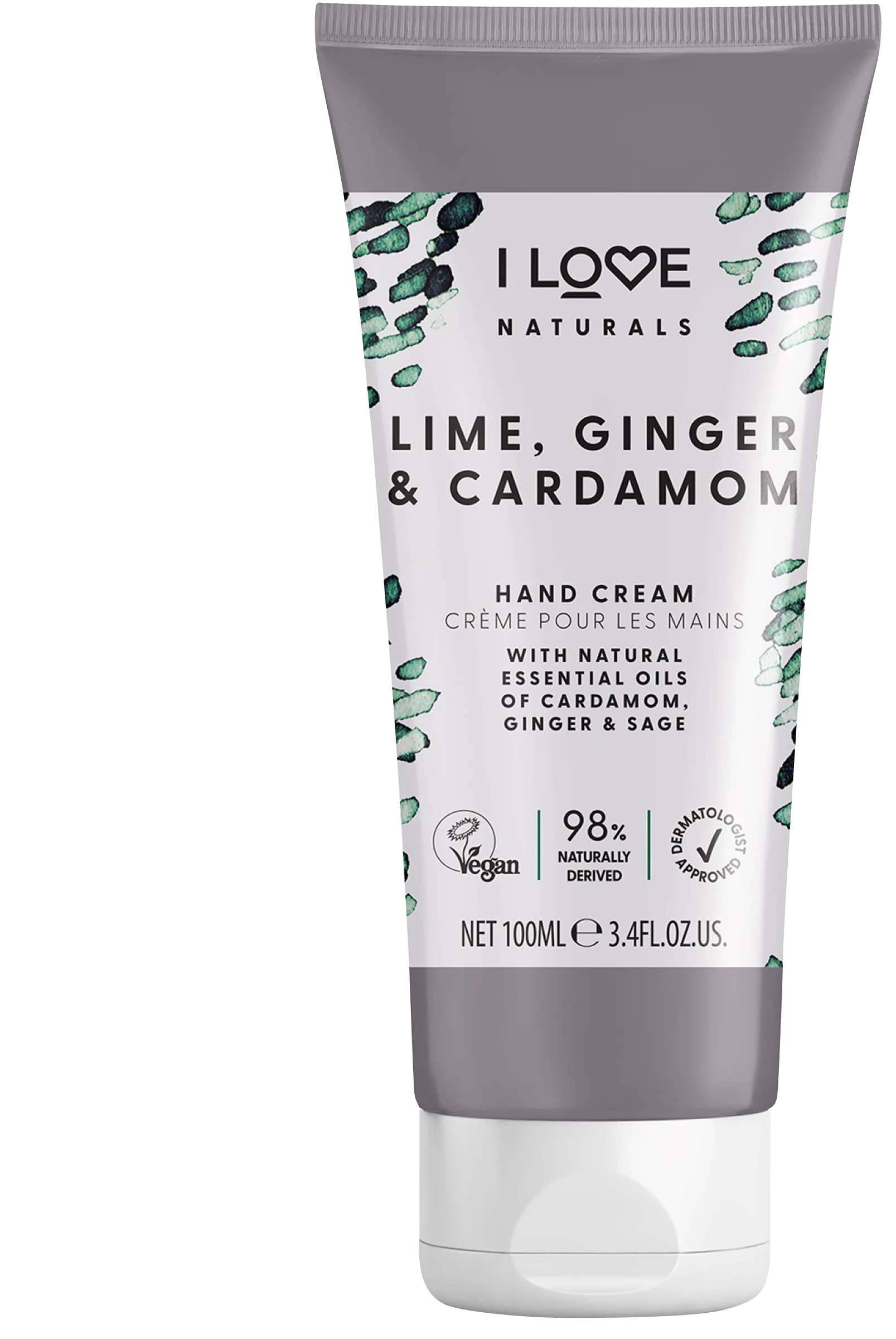 I LOVE Naturals Lime, Ginger & Cardamon Hand Cream 100ml - Handkräm