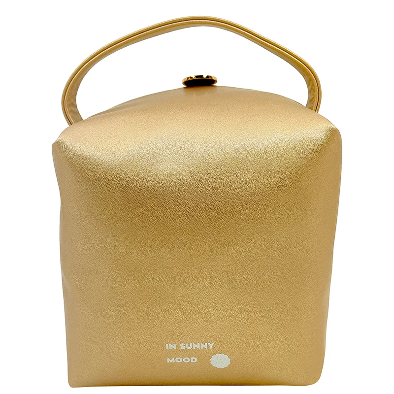IN SUNNY MOOD Sunny Square Cosmetic Gold - Sminkförvaring