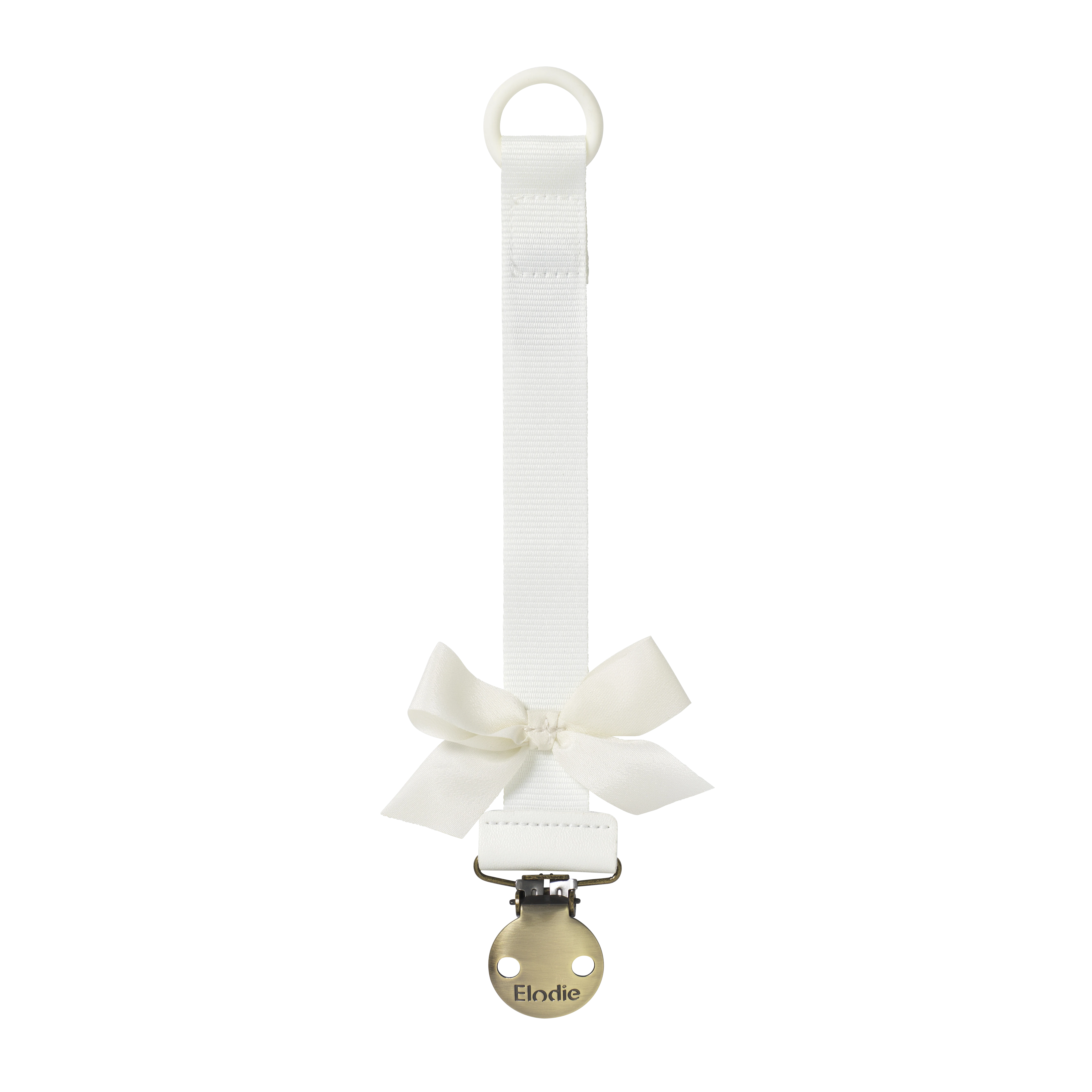 Elodie Pacifier Clip Vanilla White 0-3 år - Napphållare