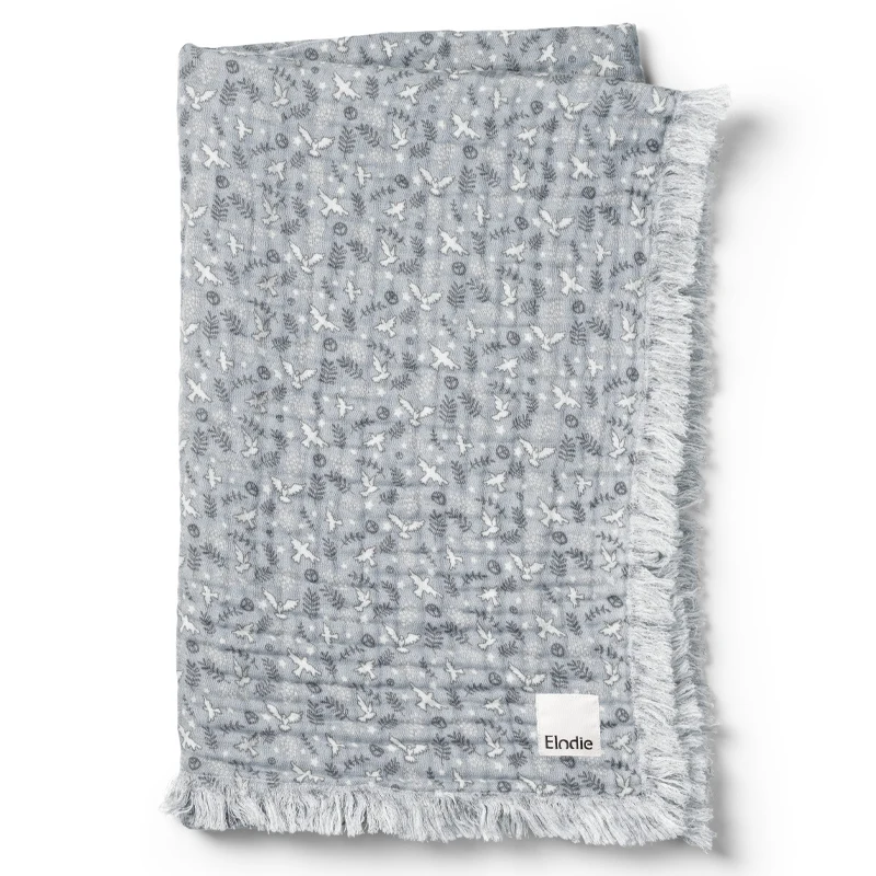Elodie Soft Cotton Blanket Free Bird 0-3 år - Babyfiltar