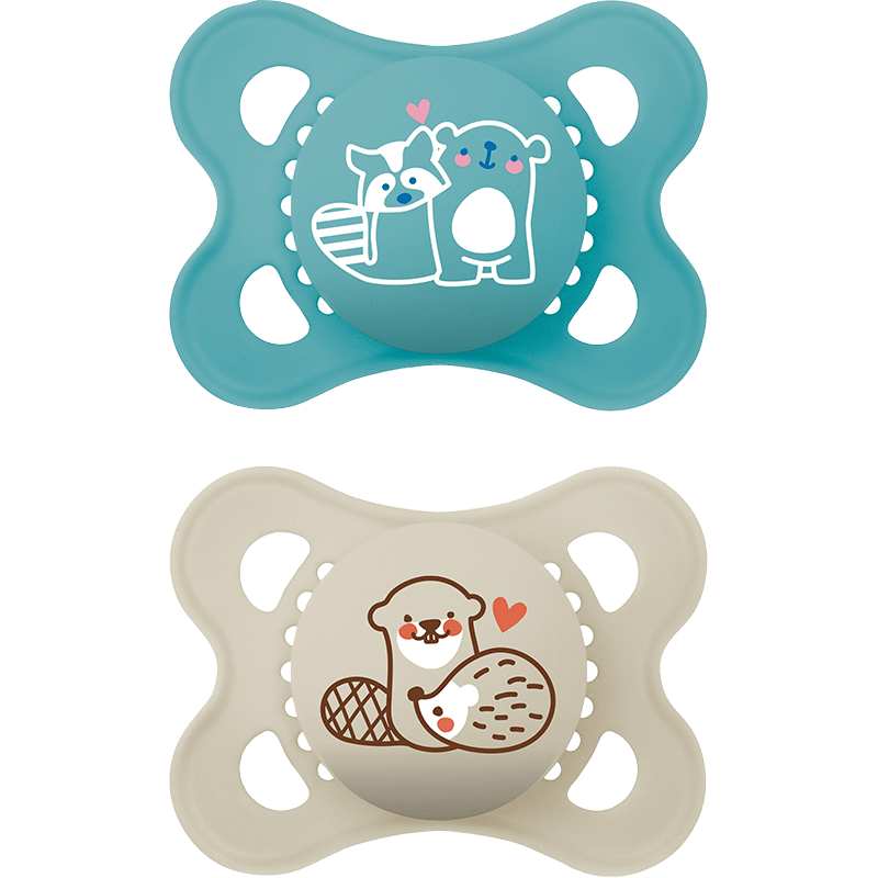 MAM Original Napp 0-6 mån Naturgummi 2-pack Blå - Nappar