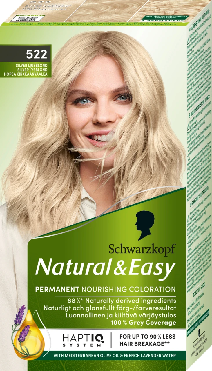 Schwarzkopf Natural & Easy Hårfärg 522 Ljusblond - Hårfärg