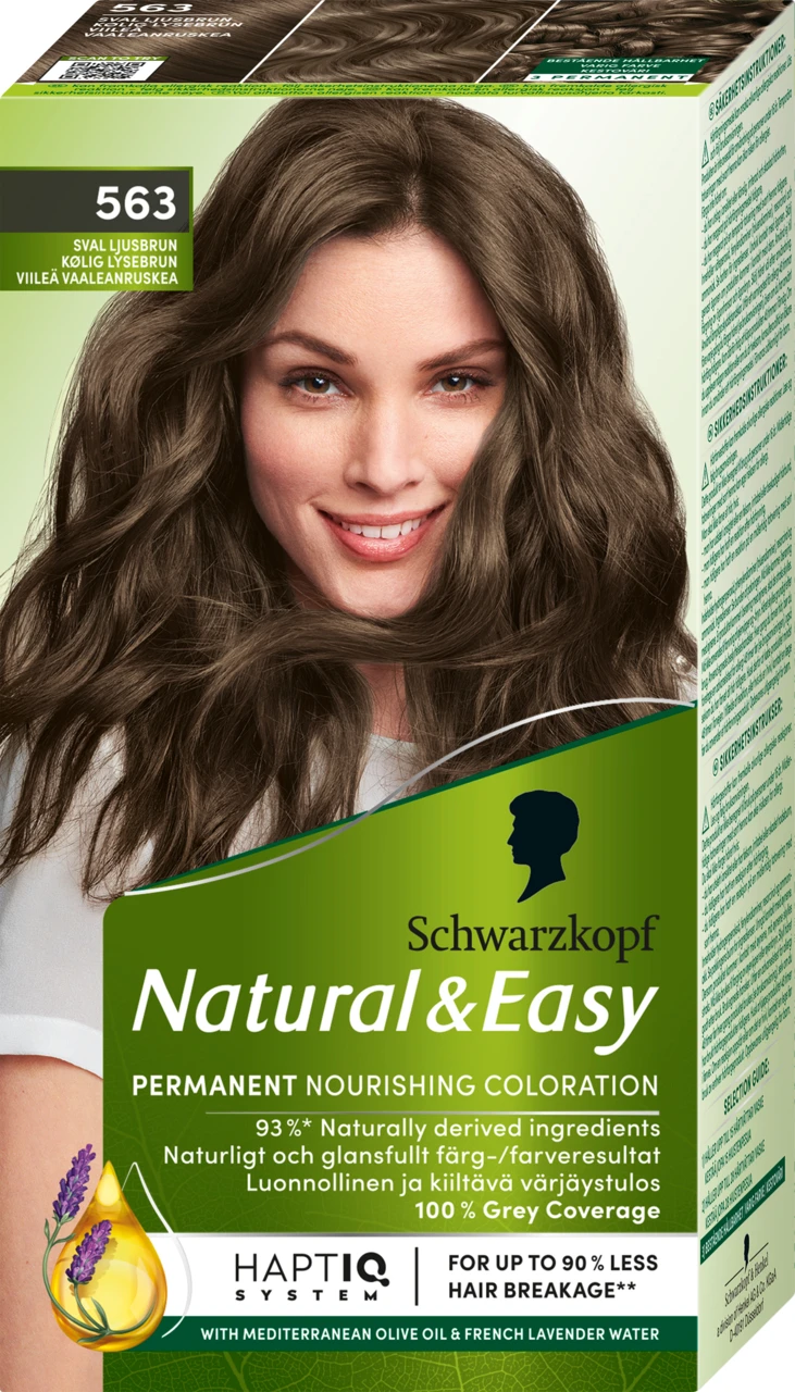 Schwarzkopf Natural & Easy Hårfärg 563 Sval Ljusbrun - Hårfärg