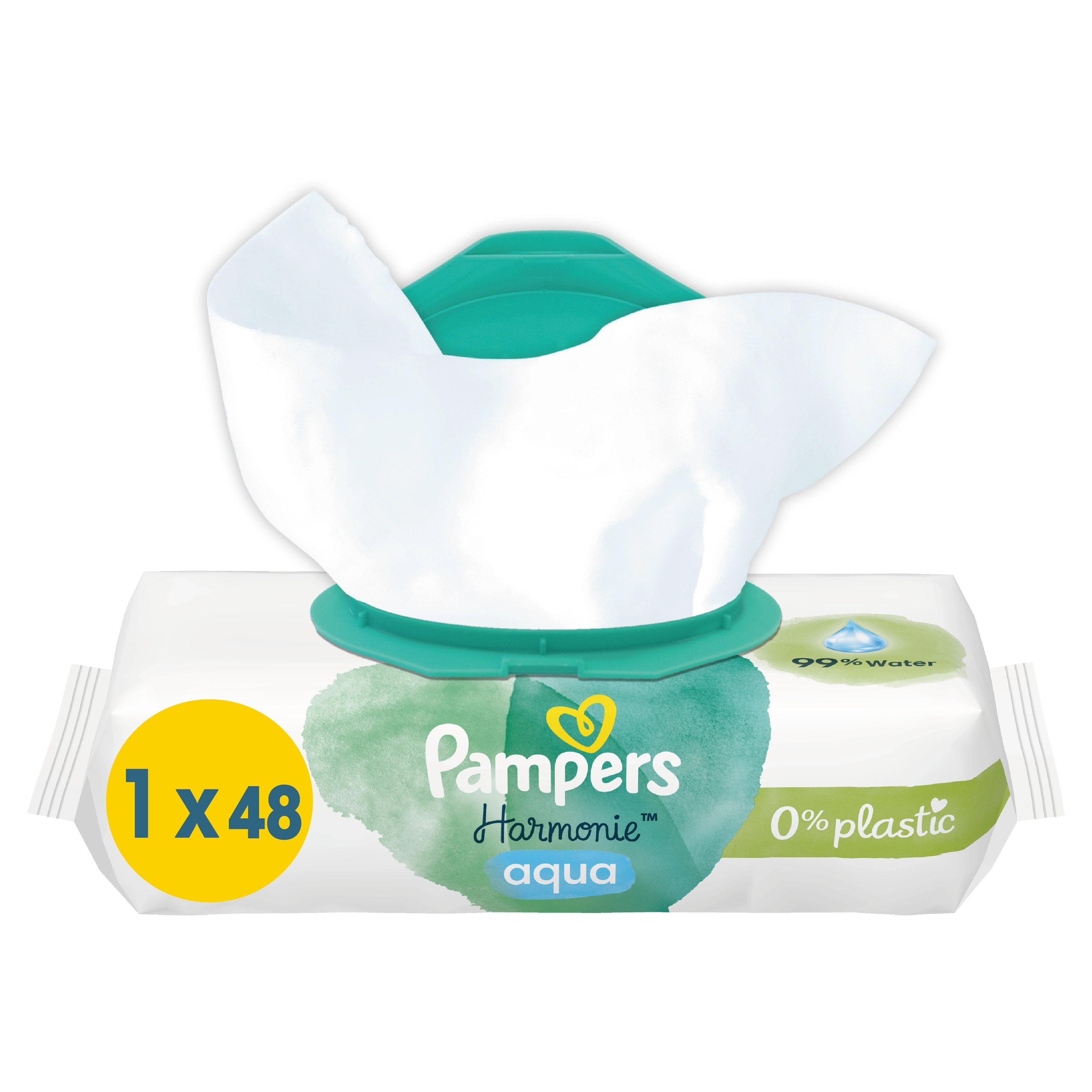 Pampers Harmonie Aqua Wet Wipes 48st - Våtservetter