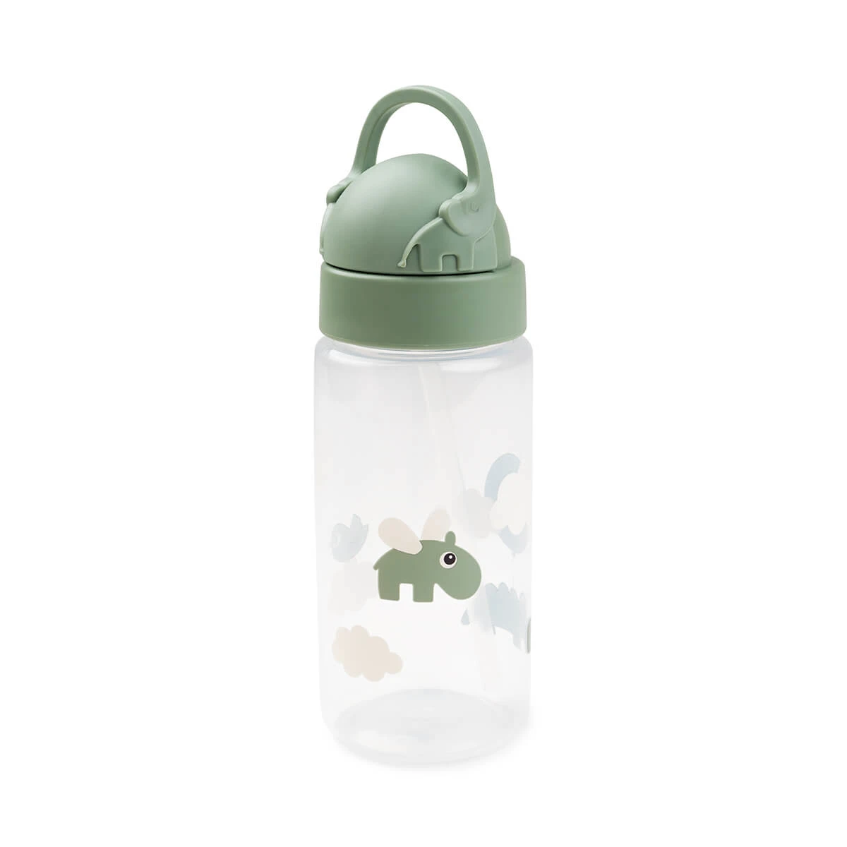 Done by Deer Straw Bottle Happy Clouds Green - Pipmuggar & dricksflaskor
