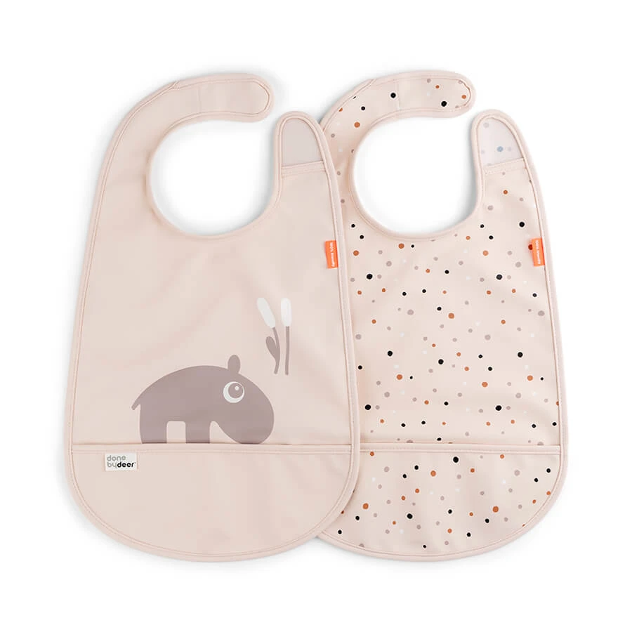 Done by Deer Bib w/velcro Ozzo Powder 2-pack - Haklappar