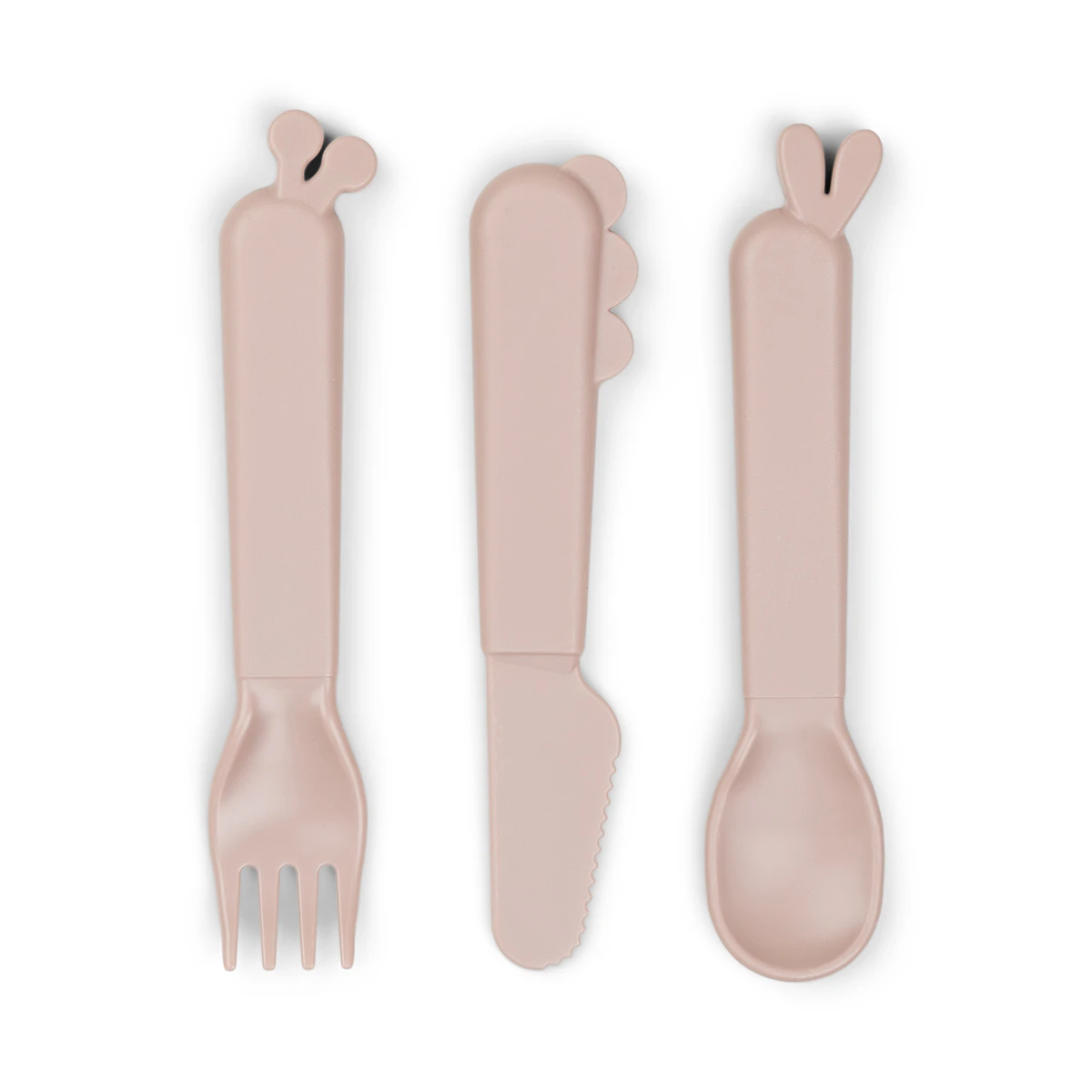 Done by Deer Kiddish Cutlery Set Deer friends Powder - Barntallrik & barnbestick
