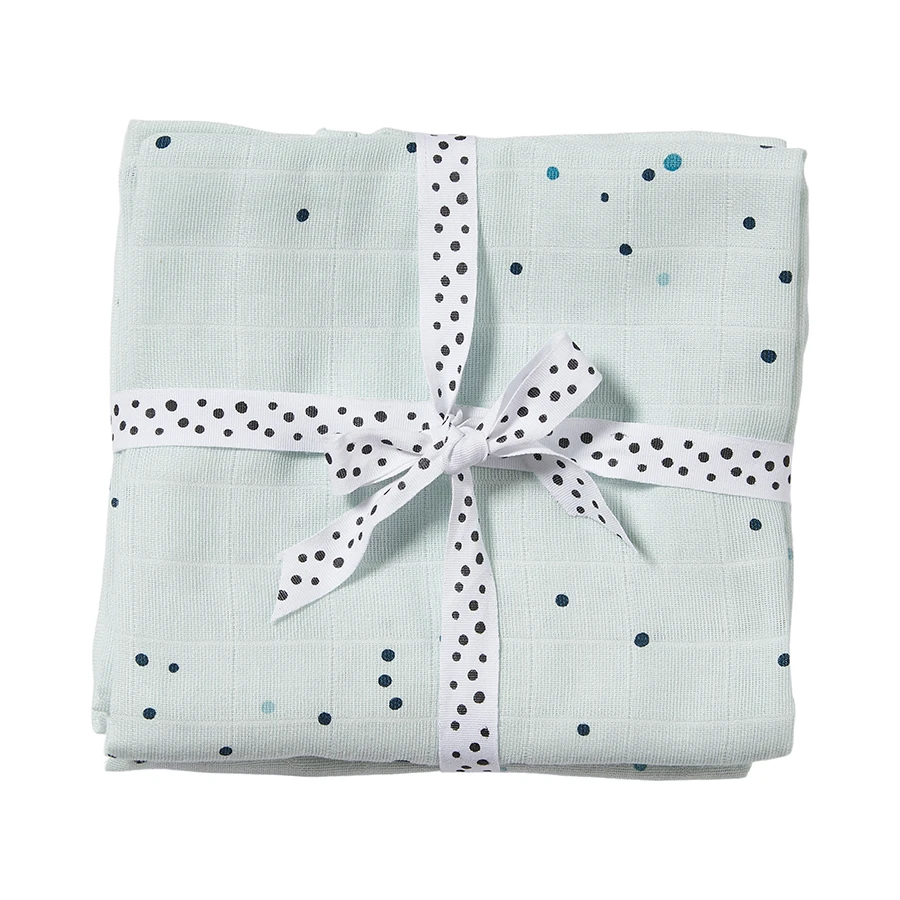 Done by Deer Swaddle Dreamy Dots Blue 2-pack - Babyfiltar
