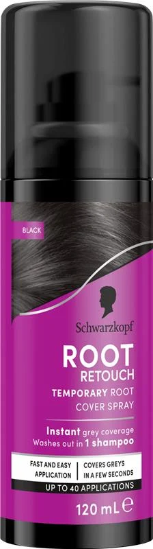 Schwarzkopf Root Retoucher Black Utväxtspray 120 ml - Hårfärg