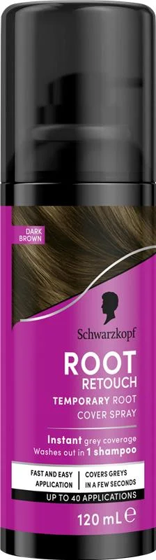 Schwarzkopf Root Retoucher Dark Brown Utväxtspray 120 ml - Hårfärg