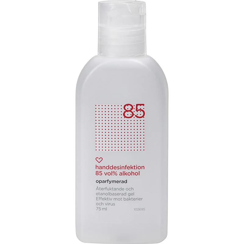 Hjärtats handdesinfektion 85% Oparfymerad 75ml - Hand