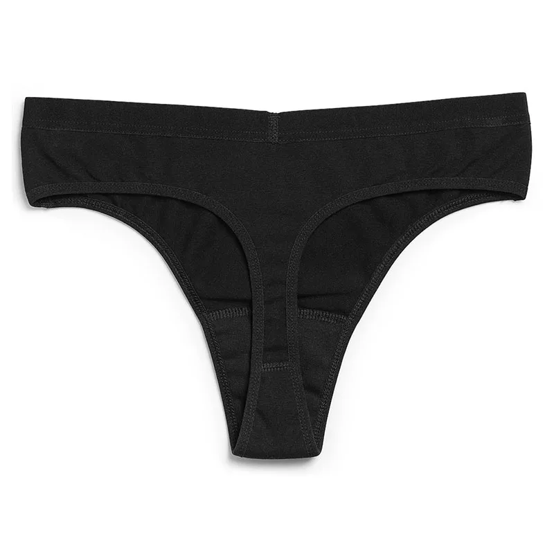 ImseVimse Period Underwear Thong Light Flow Black XS - Menstrosor