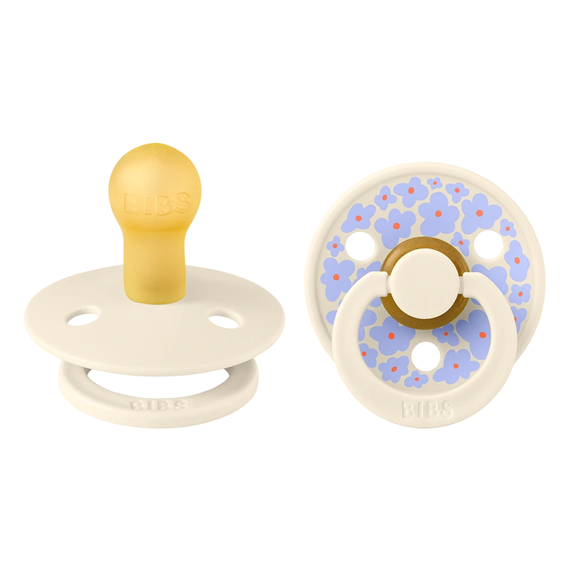 BIBS Pacifier Studio Colour Jasmine Latex Size 1 Ivory Mix 2-pack - Nappar