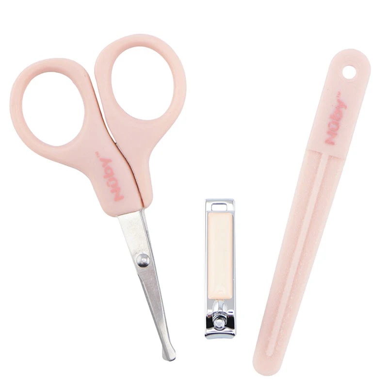 Nuby Evolutive Nail Care Set Pink 0 m+ - Nagelsax för barn