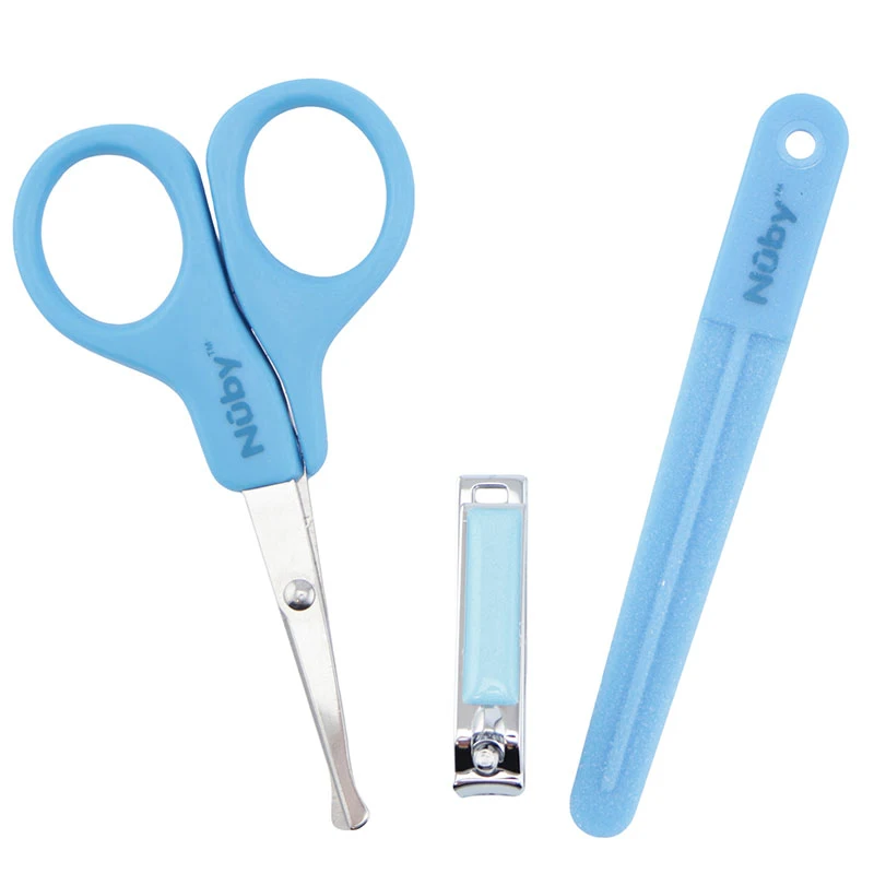 Nuby Evolutive Nail Care Set Blue 0 m+ - Nagelsax för barn