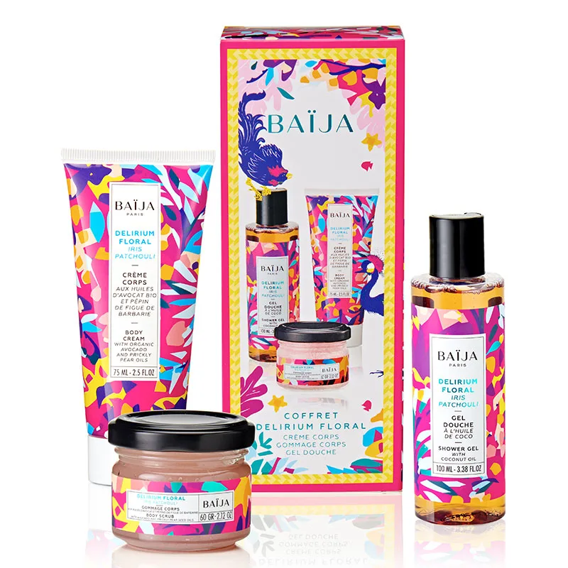 Baïja Delirium Floral Gift Set - Peeling & skrubb