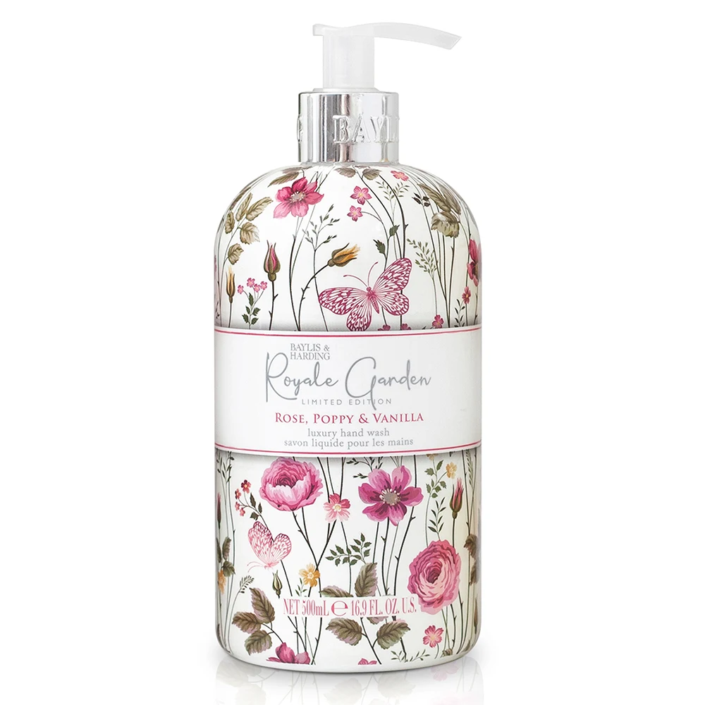 Baylis & Harding Royale Garden Hand Wash Rose Poppy & Vanilla 500 ml - Mild handtvål