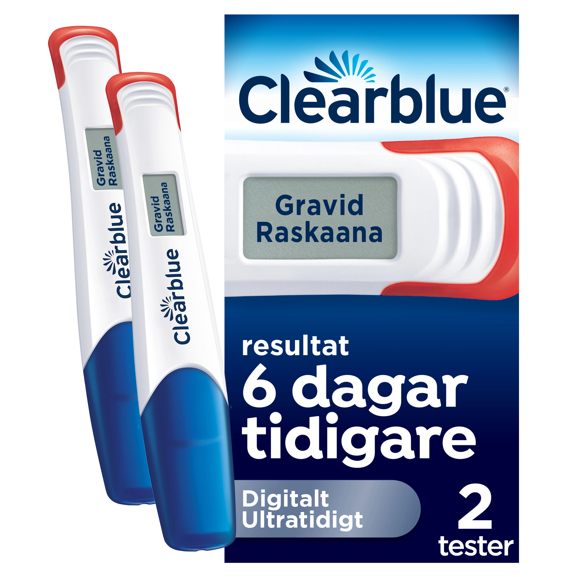 Clearblue Digitalt Ultratidigt Graviditetstest 2-pack - Graviditetstest