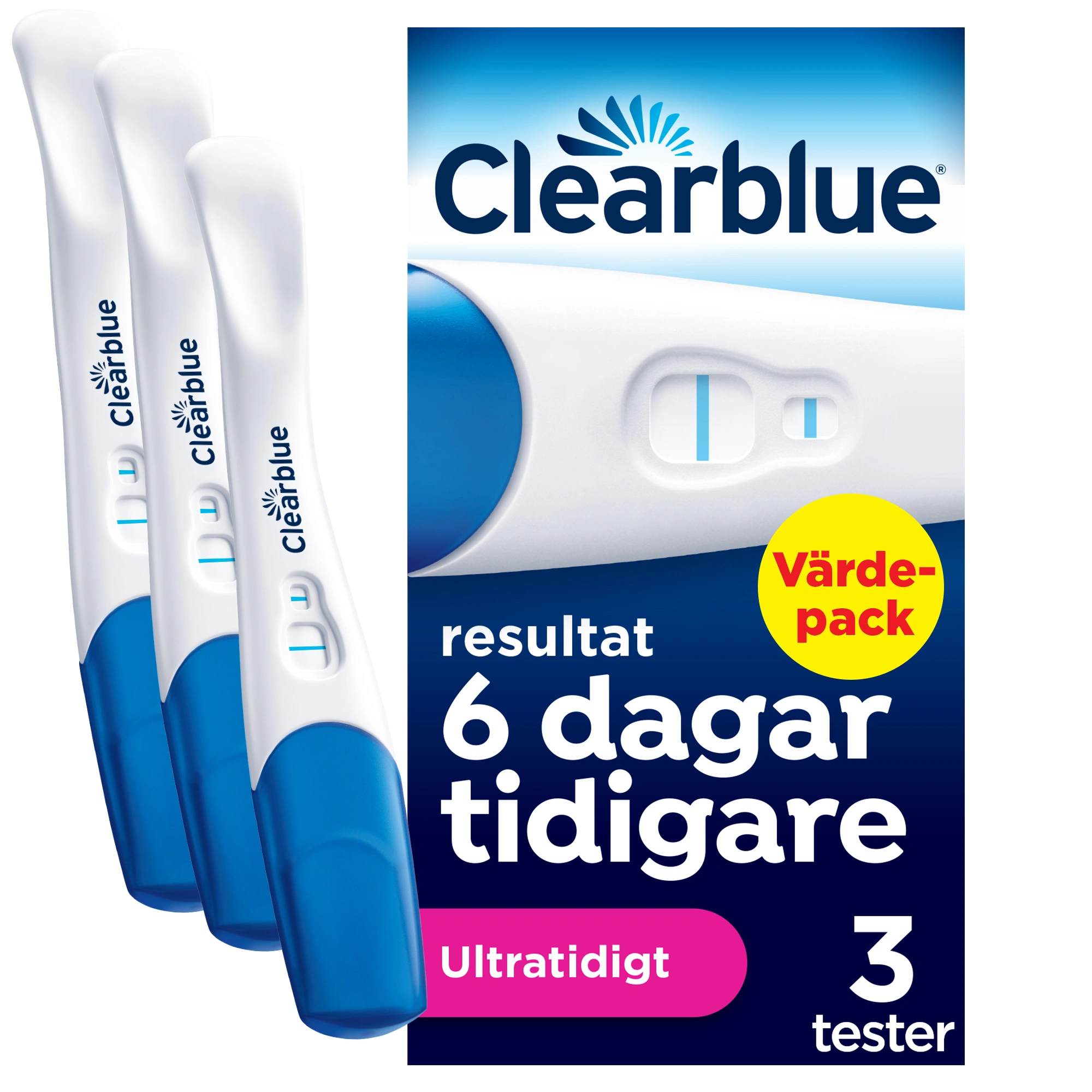 Clearblue Graviditetstest Ultratidigt 3-pack - Graviditetstest