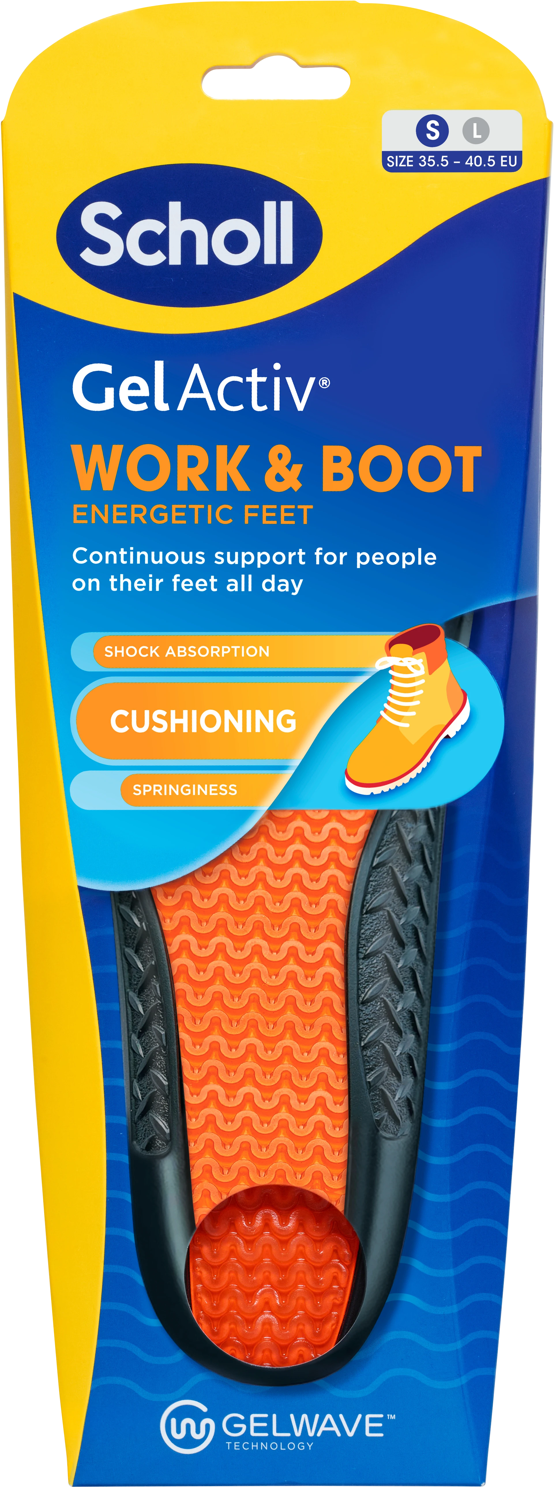 Scholl Gel Activ Insole Work & Boot S - Skosulor & skoinlägg
