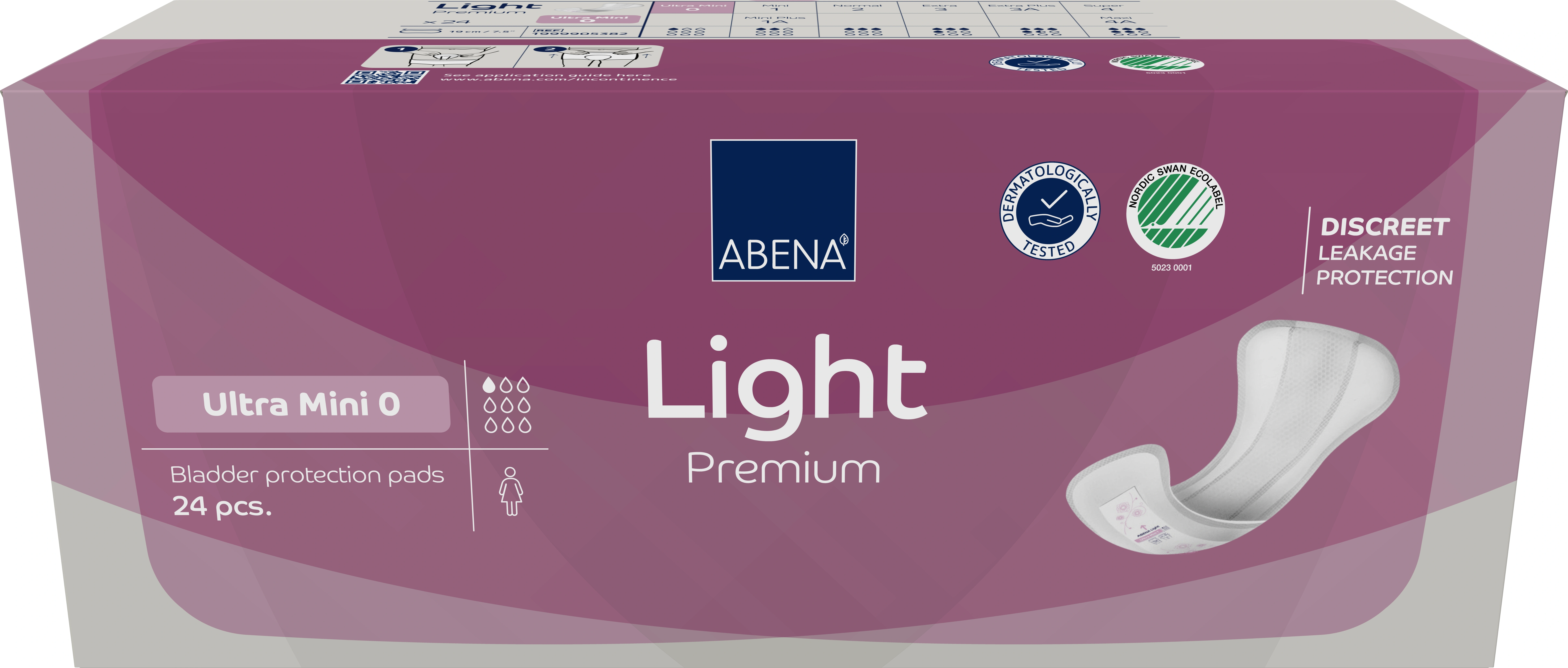 ABENA Light Ultra Mini 0 Premium - Inkontinensskydd för kvinnor