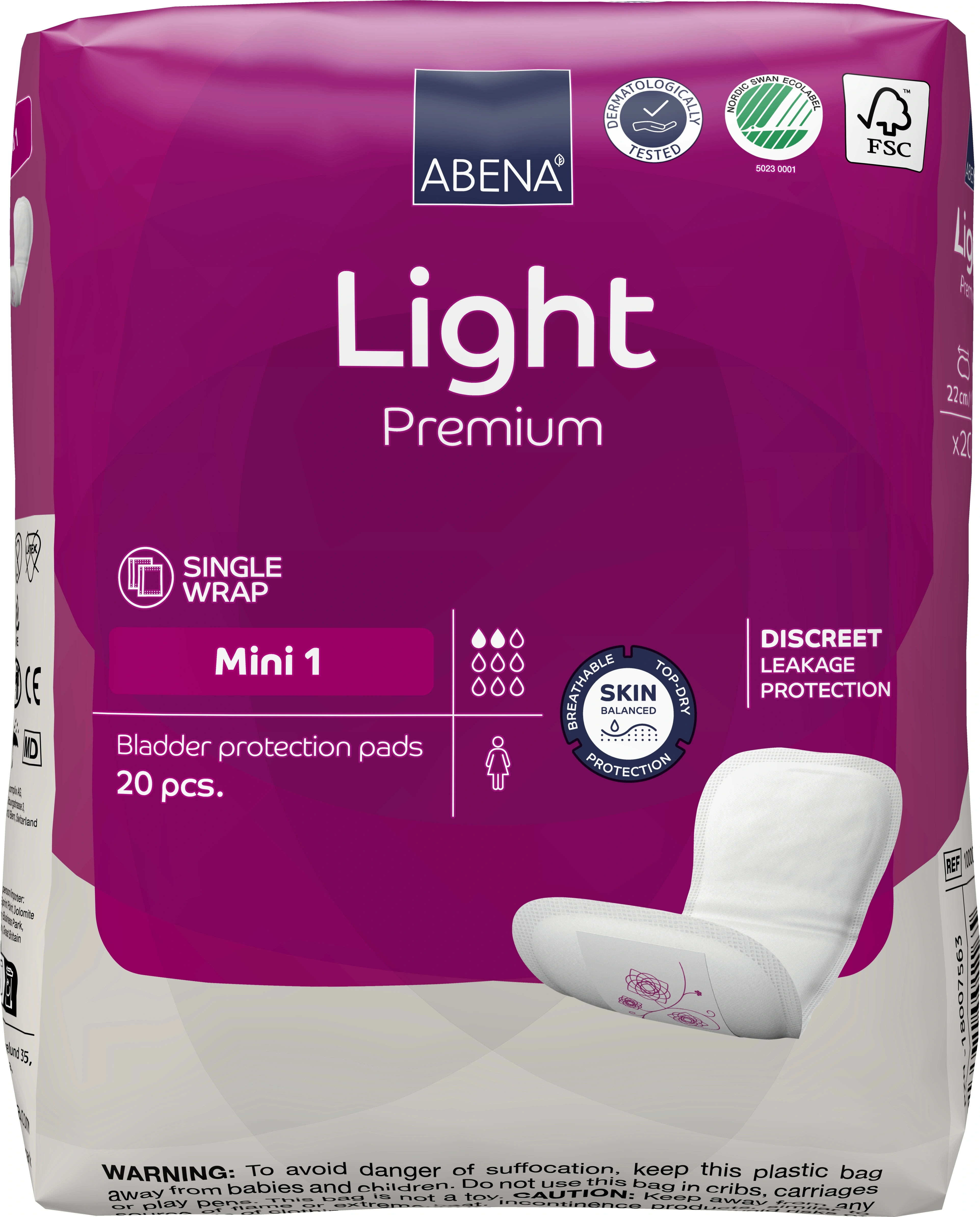 ABENA Light Mini 1 Premium - Inkontinensskydd för kvinnor