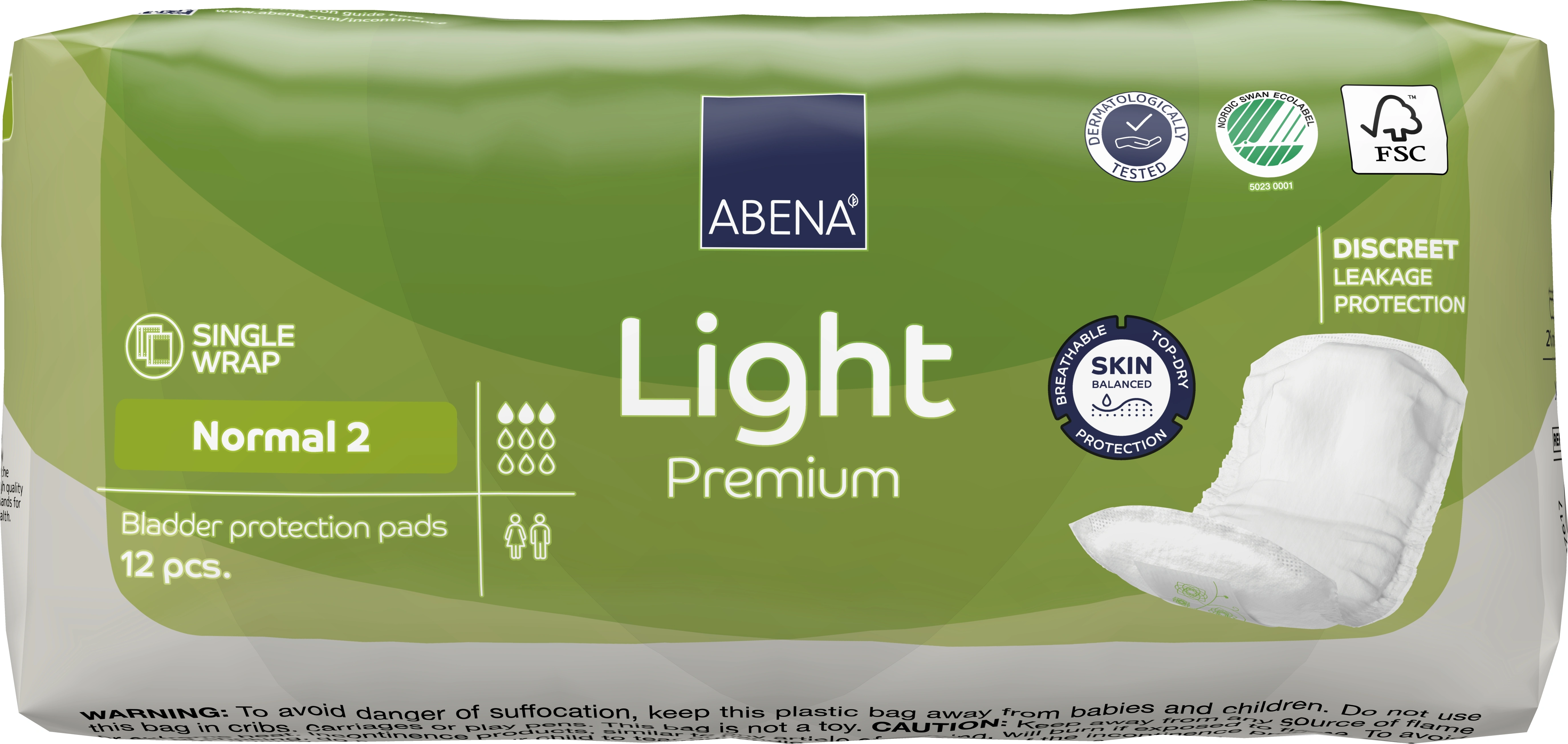 ABENA Light Normal 2 Premium - Inkontinensskydd för kvinnor
